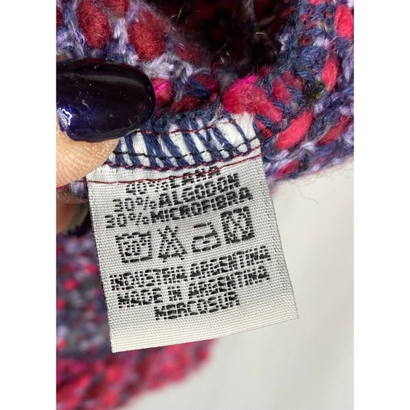 Genoa Sweaters Argentina Pink Wool Blend Full Zip Jacket XL Beautiful - Picture 6 of 7